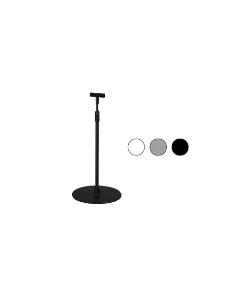 Rund stander, justerbar, Ø 18 x H 33-58 cm, skilteholder. Vælg farve