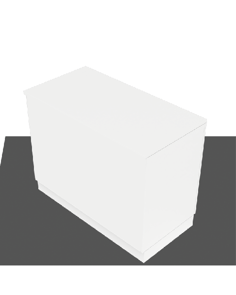 Basis Disk hvid med 4 hylder. 118 x 60 x H96 cm