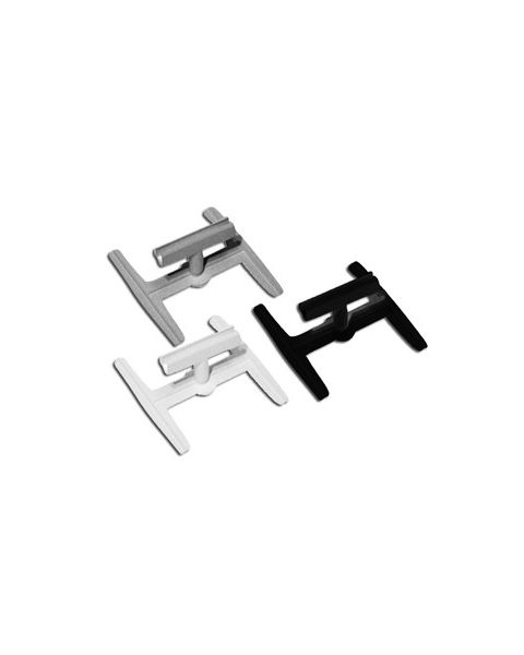 H-stander B 10 x D 10 x H 5,5 cm, skilteholder til plastrammer. Flere farver