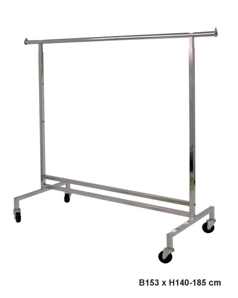 Disco II, højdejusterbar, krom, B153 x H140-185 cm