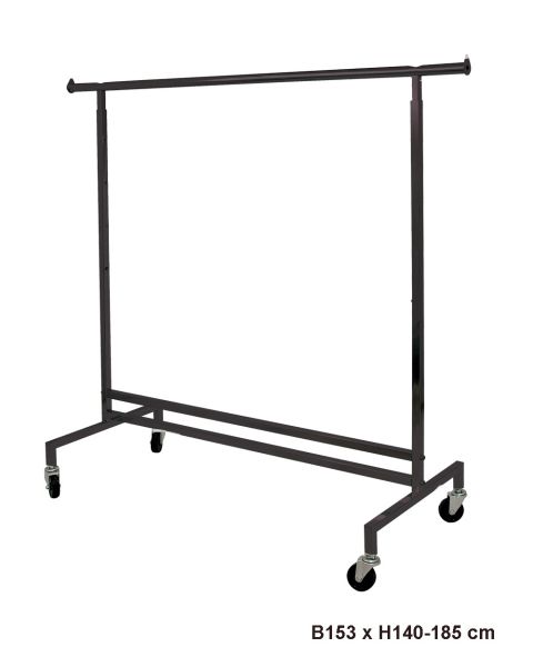 Disco II, højdejusterbar, sort , B153 x H140-185 cm