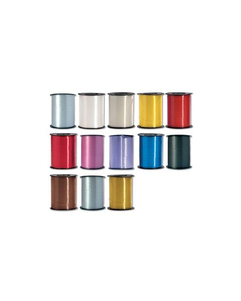 Gavebånd 7 mm x 500 mtr.  Blankt  "Poly".  Vælg farve