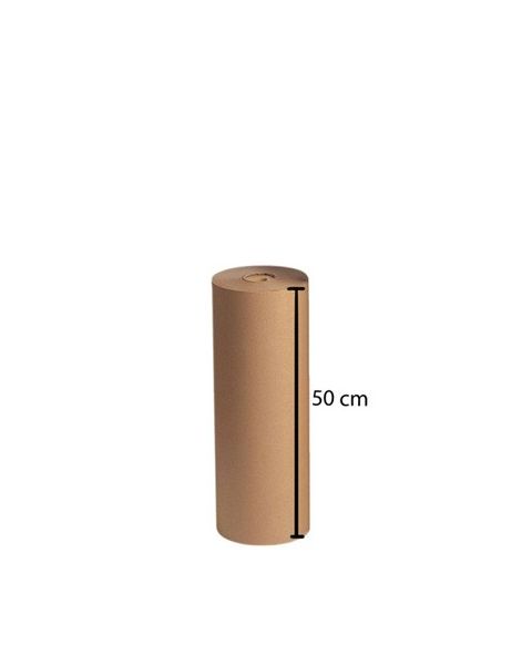 Pakkepapir B 50 cm x 350 mtr. - Kraftig. Brun