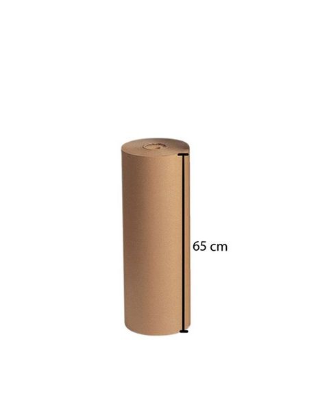 Pakkepapir B 65 cm x 350 mtr. - Kraftig. Brun