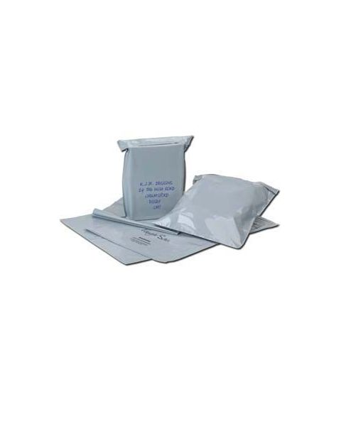 Forsendelsesposer m/ tape, grå - postordrepose. Vælg størrelse