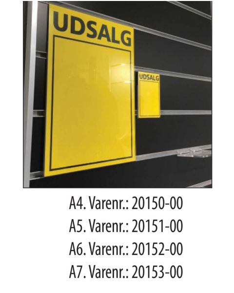 Skilteholder t/ rillepanel - akryl