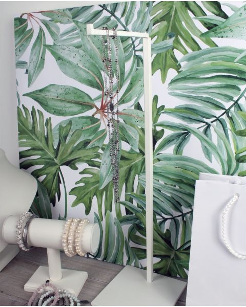 L-display - Hvid. Smykkestativ