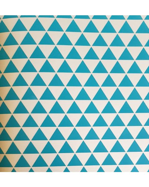 Julepapir B 50 cm. Guld med trekanter, 50 cm x 100 mtr *