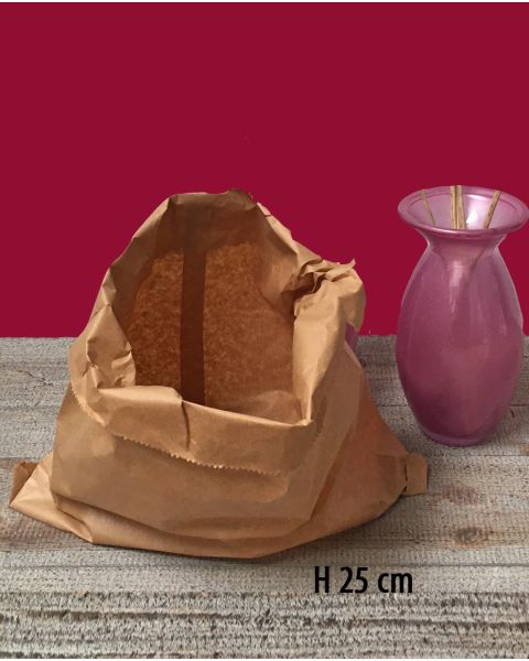 Brun pose - H 25 cm. / 37 gram. - 1.000 stk.
