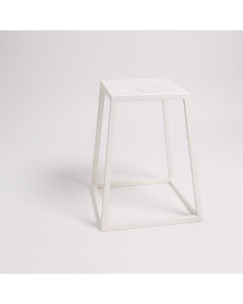 Taburet - Hvid. H45,5 cm