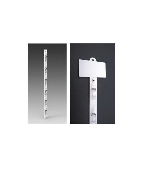 Display strips, med 12 kroge, inkl. holder, hvid, L41,5 cm