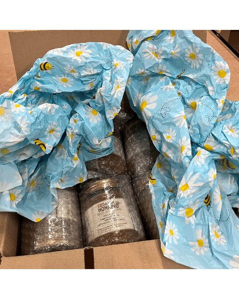 Silkepapir - 100 ark - m/bier og blomster