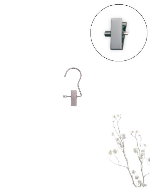Støvleklemme, børstet satinkrom. 1 klemme