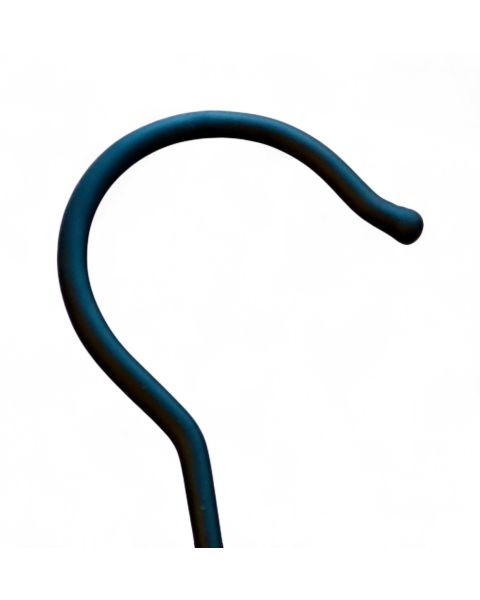 Vesterhavs Buksebøjle, gummicoated. Mat sort træ 35 cm med sorte plast klemmer