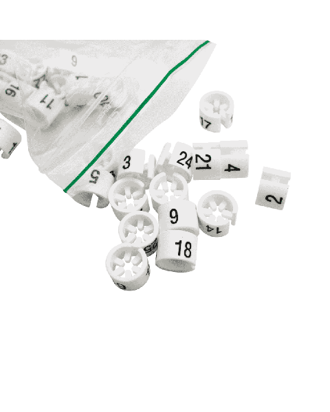 Mini brikker interval - Hvid. Vælg størrelse