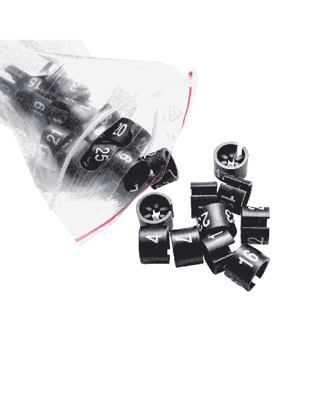 Mini brikker interval - Sort. Vælg størrelse