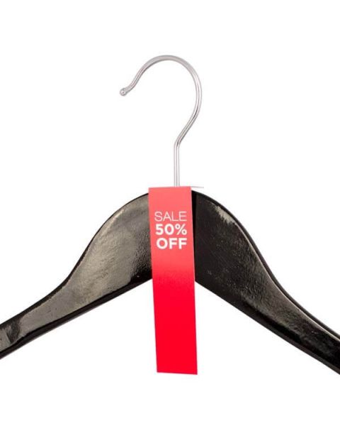 Bøjle tag 50 %. Pak med 100 stk. 125 x 25 mm. Vinyl