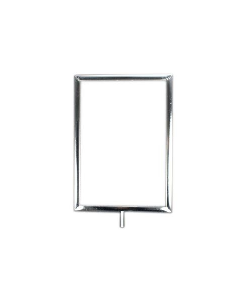 Skilteramme, A4, metal, krom