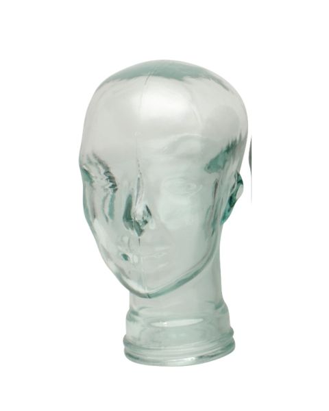 Glashoved, uni-sex, klar glas, Ø58 x H30 cm