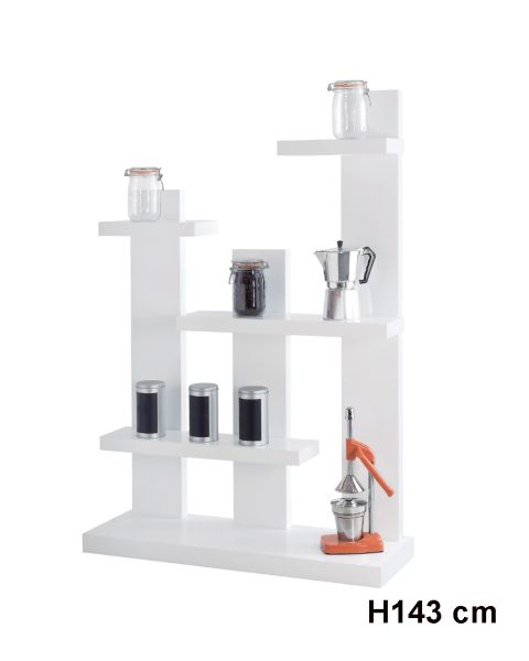 Etagedisplay - 5 etager. H 143,5 cm.