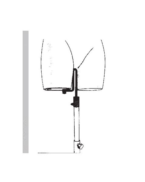Fodbeslag, center til Performance torso, H19,5, krom