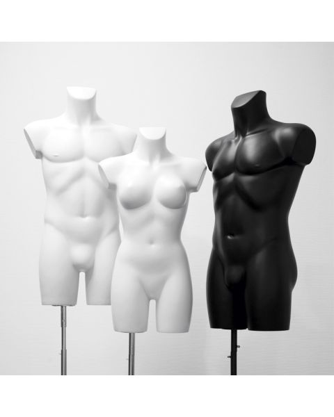 Performance herretorso, XL, hvid, metalfod krom