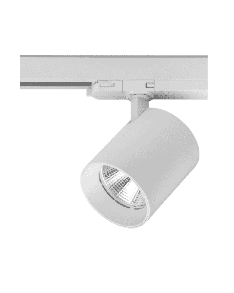 Pallesen 19 spot t/ 3-faset skinne, inkl. LED-lyskilde, 30W, 45ø, K3000, H11,5 cm, 9,5, hvid