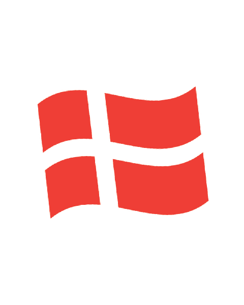 Stort dansk flag (B 34 x H 27 cm.)