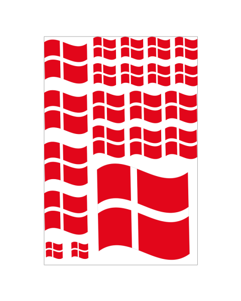 Plakat. Dannebrogs flag, 50 x 70 cm - til klipning