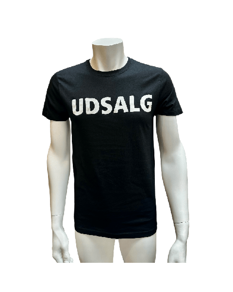 T-shirt "UDSALG". Sort tema