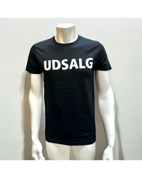 T-shirt "UDSALG". Sort tema