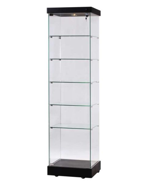 Vitrine - Toscana 1 - høj model. 50 x 46 x H 184 cm. - Sort