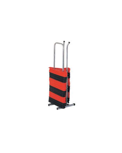 Bøjlestander, ekstra kraftig, med hjul, krom, H90 cm