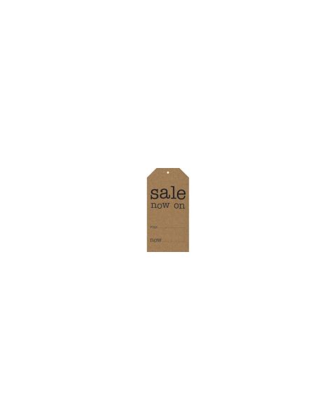Manilla mærke, Sale now on, brun kraft, 4,8 x H9,6, 250 stk.