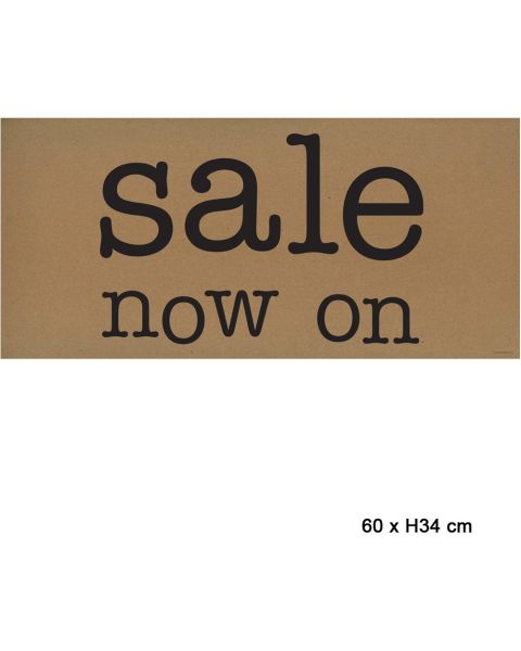Plakat. Sale now on, brun kraft, 64 x H30
