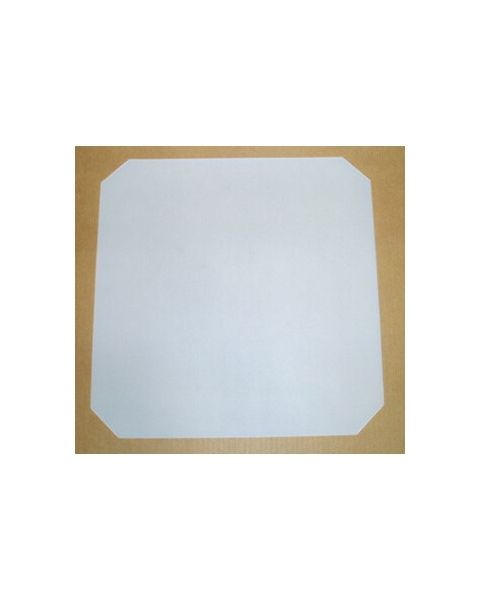 Tubo, plastplade, frosted, 44 x 44 cm. Bundhylde til Boxer