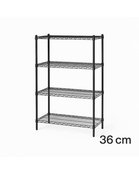 Reol - Sort (B 91 x D 36 x H 160 cm.) - TUBO