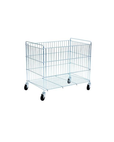 Salgskurv i krom m/ hjul. B 80 x D 50 x H 70 cm
