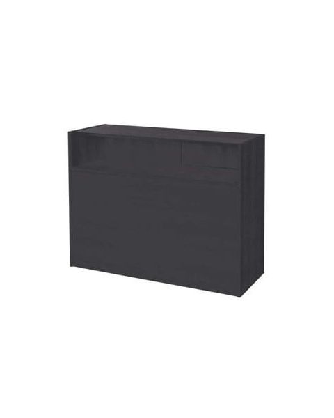 Butiksdisk m/ 1/4 glasfront - Slimline. B 122 × D 46 × H 96 cm. Vælg farve
