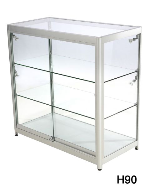Vitrine H90 - alu-farvet- Verona
