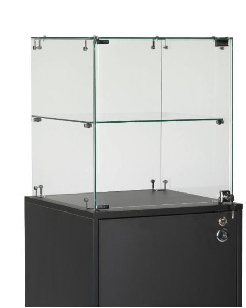Vitrine m/ skab H 148 cm.  - Slimline. Vitrineskab