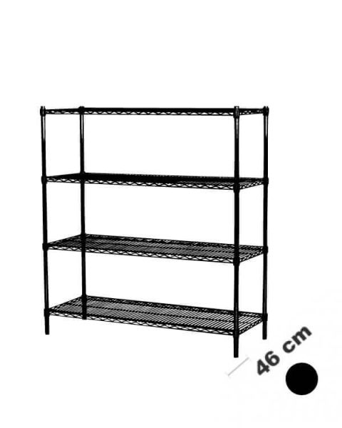 Reol - Sort (B 122 x D 46 x H 160 cm.) - TUBO