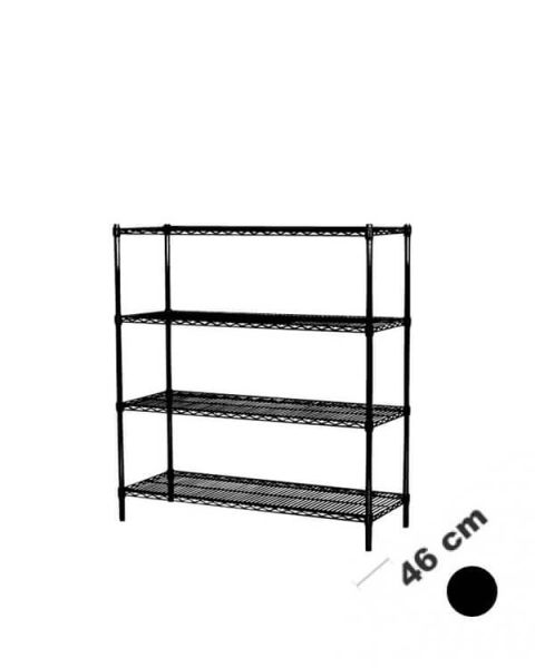 Reol - Sort (B 122 x D 46 x H 160 cm.) - TUBO