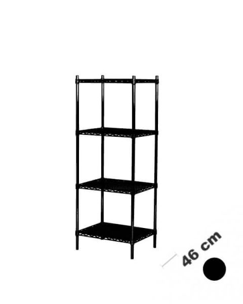 Reol - Sort (B 61 x D 46 x H 160 cm.)