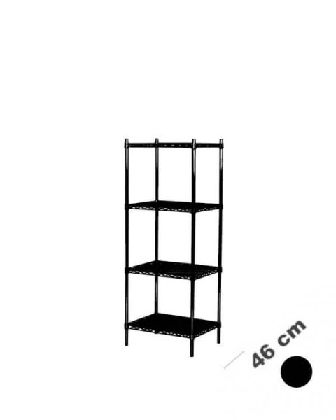 Reol - Sort (B 61 x D 46 x H 160 cm.)