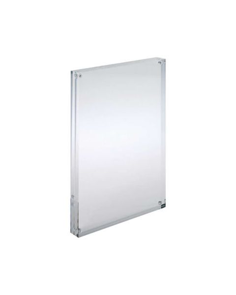 Magnetisk skilteholder, A5, B 15 x D 2 x H 21 cm, klar akryl