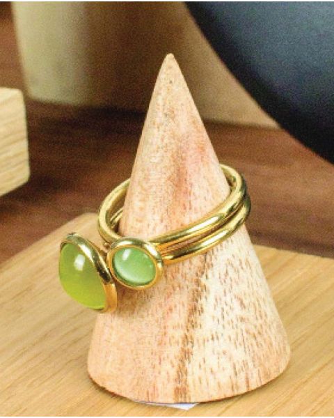 Ring display, kegleformet, natur, H4,5 cm, pak m/3 stk