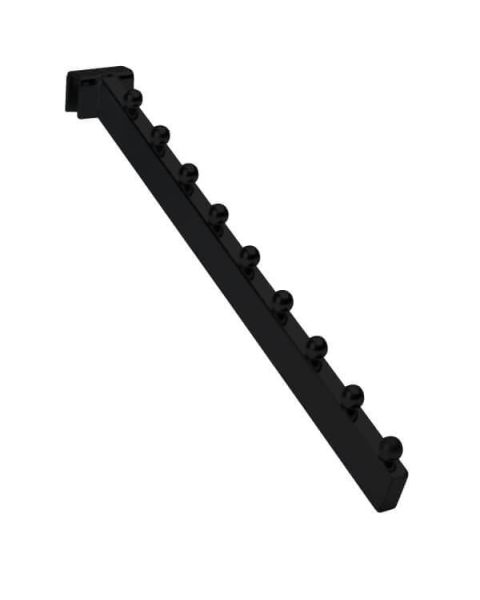 Skrå fronthæng m/ 9 kugler t/ 12 mm. Sort