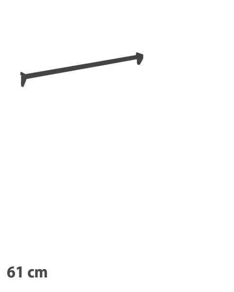 Dekostang 61,5 cm. - t/ 12 mm. - Sort