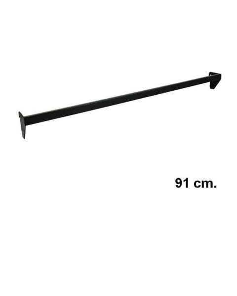 Dekostang 91,5 cm. - t/ 12 mm. - Sort